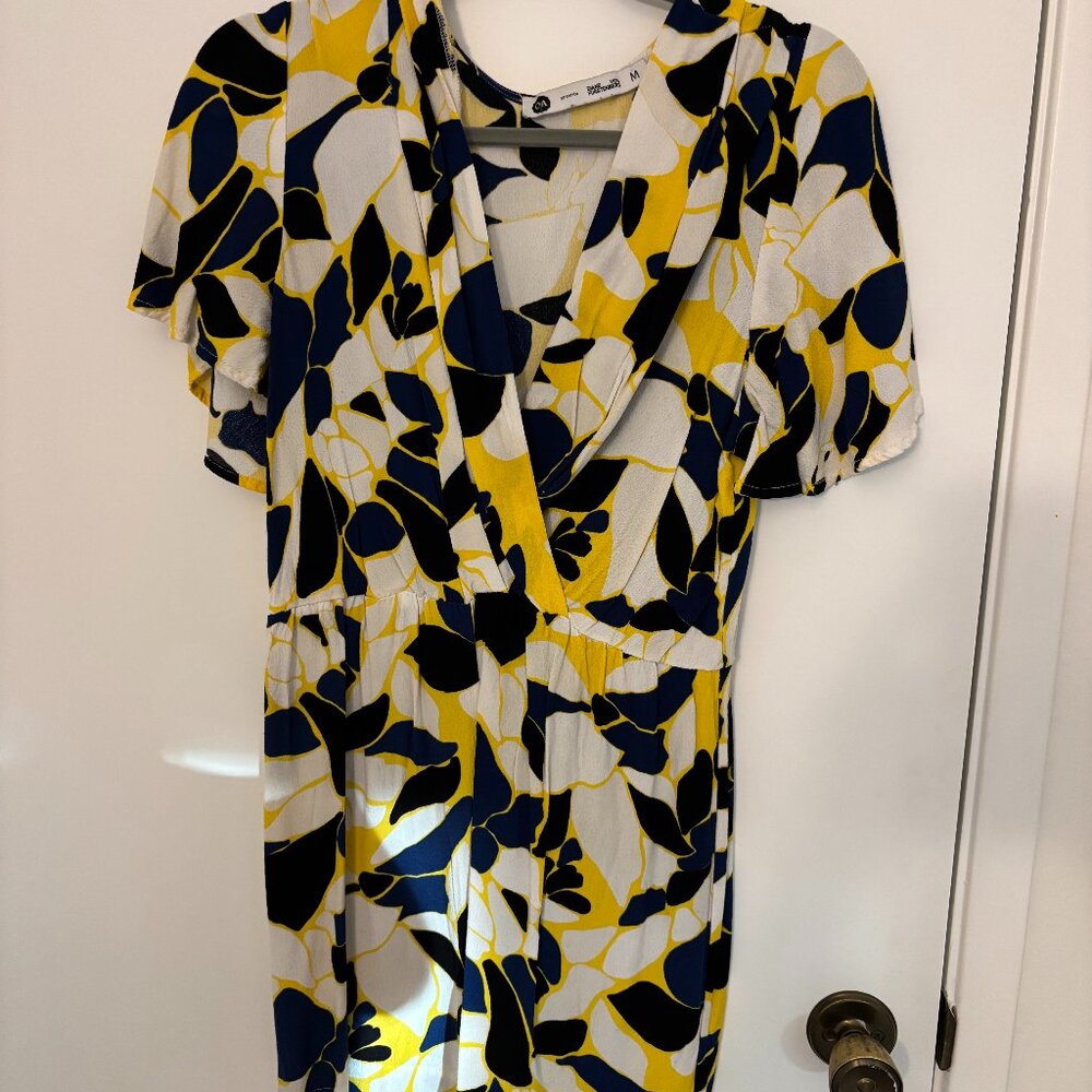 Diane von Furstenberg x C&A Abstract Jumpsuit - Black & White Scribble Print